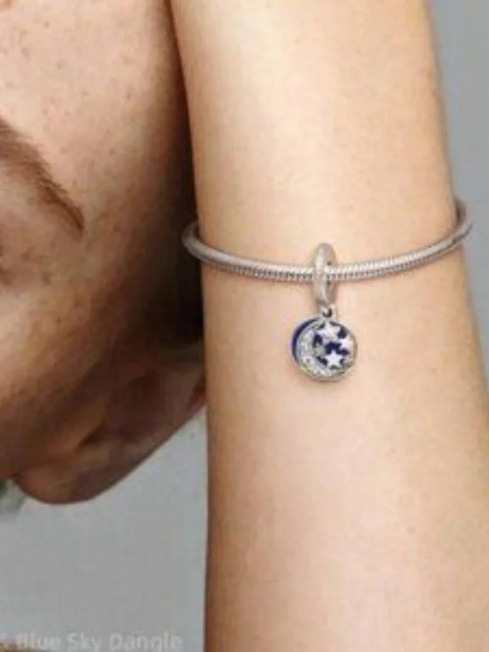 Pandora Moon & Blue Sky Dangle Charm